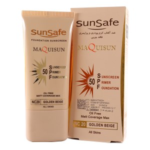 ضدآفتاب (بژطلایی)سان سیف spf50 مناسب انواع پوستml40