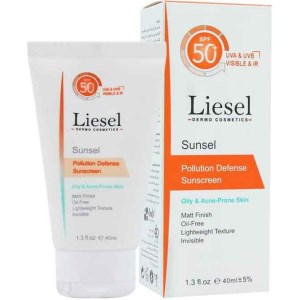 ضد آفتاب بی رنگ لایسل SPF50 مناسب پوست چرب ml40