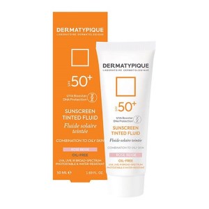 ضد آفتاب (رز بژ-رنگی)درماتیپیک spf50 مناسب پوست چرب ml50