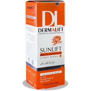 درمالیفت ضدآفتاب 50+ رنگی شماره 1 پوست چرب
