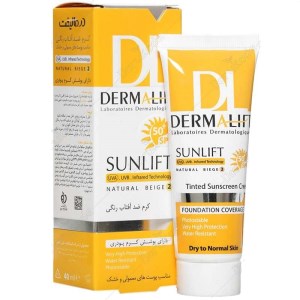 درمالیفت کرم ضدآفتاب 50 پوست خشک (بژ طبیعی)