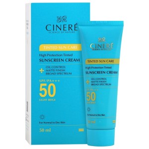 ضد آفتاب سینره رنگی بژ روشنSpf 50مناسب انواع پوستml50