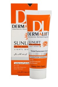 کرم ضد افتاب رنگی مناسب پوست های چرب درمالیفت(بژ روشن)