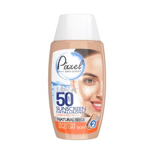 ضدآفتاب رنگی بژطبیعی پیکسل SPF50مناسب پوست خشک و حساسml50