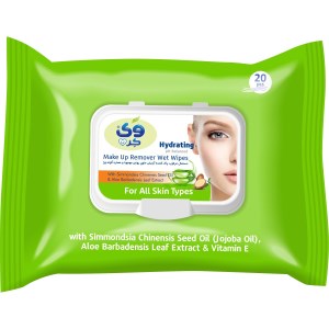 دستمال مرطوب پاک کننده آرایش 20 برگی حاوی جوجوبای و الوئه ورا وی کر