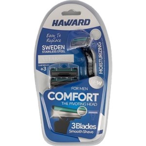 خودتراش سه لبه با سه یدک هاوارد کامفورت