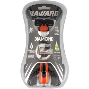 خودتراش 6 لبه با 2 یدک دیاموند هاوارد