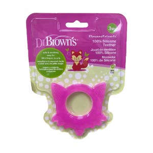 دندانگیر سیلیکونی تک رنگ طرح روباه دکتر برونز