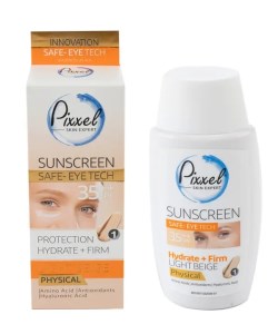 ضد افتاب فیزیکی دور چشم و صورت SPF35 رنگ روشن پیکسل 50 میل