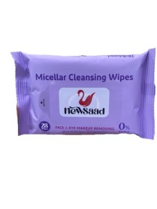 دستمال مرطوب پاک کننده آرایش میسلار نیوساد 28 عددی