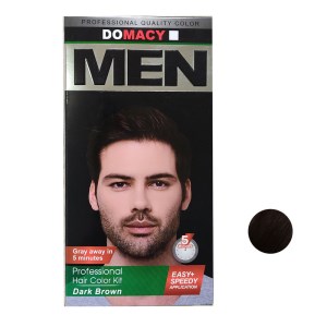 کیت رنگ مو مردانه قهوه ای مشکی دوماسی 50ml