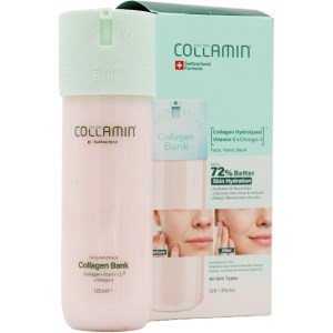 کرم مرطوب کننده کلاژن بانک حاوی ویتامین سی و امگا 3 کلامین مناسب انواع پوست 125ml