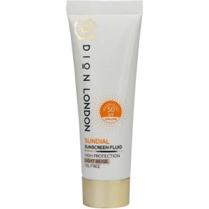 کرم ضدآفتاب (فلوئید) فاقد چربی و بژ روشن با spf50 دیون لندن 50ml