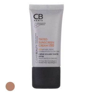 کرم ضدآفتاب رنگی نچرال بژ مناسب پوست های مختلط تا چرب spf50 سی بی پاریس 40 میل