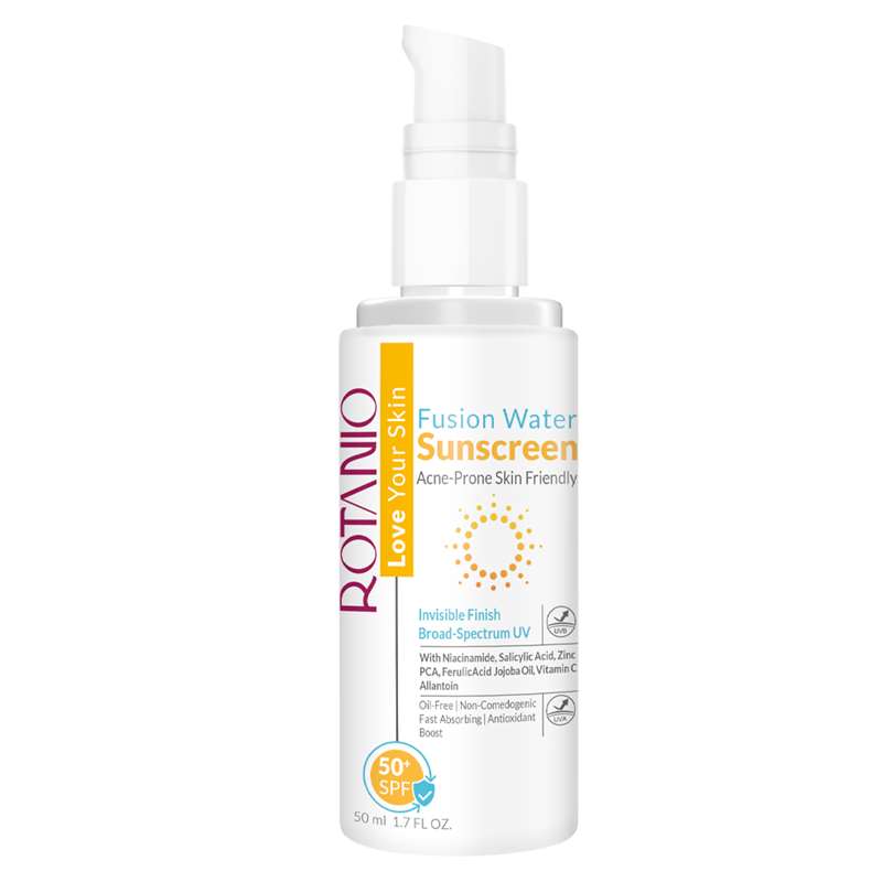 ضدآفتاب فیوژن واتر بی رنگ روتانیو SPF50 مناسب پوست مستعد اکنهml50