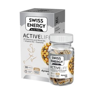 کپسول اهسته رهش مولتی ویتامین اکتیو لایف سوئیس انرژی 30عددی