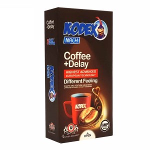 کاندوم کدکس مدل COFFEE+DELAY بسته 12 عددی