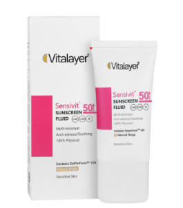 ضد آفتاب سنسی ویت ویتالیر SPF50 مناسب پوست حساس ml40