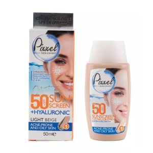 ضد آفتاب رنگی پیکسل spf 50 مناسب پوست چرب و جوش دار ml50