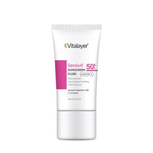 ویتالیر فلوئید ضد آفتاب 50 بی رنگ انواع پوست