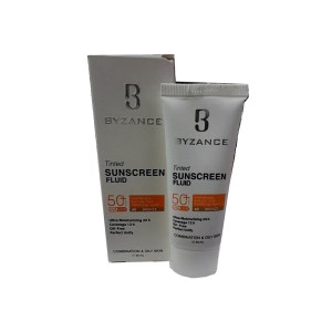 فلوئید ضدآفتاب رنگی(برنز) بیزانس spf50 مناسب پوست چربml40