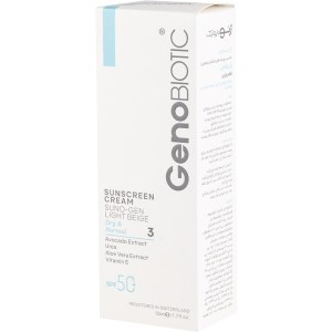 ضدآفتاب (بژ روشن) ژنو SPF50 مناسب پوست خشک ml50