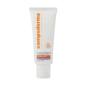 کرم ضدآفتاب کامپودرما بی رنگ SPF50 مناسب پوست مستعد لک 40ml
