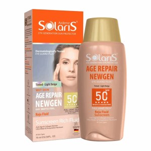 سولاریس فلوئید ضدآفتاب 50 انواع پوست ضدچروک (بژ روشن) 75 میل