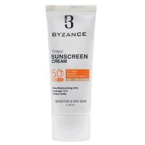 ضدآفتاب(بژ طلایی) بیزانس SPF50 مناسب پوست خشک ml40