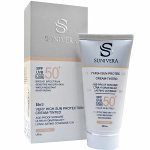ضد آفتاب رنگی رز بژ سانیورا SPF50 مناسب پوست خشک ml50