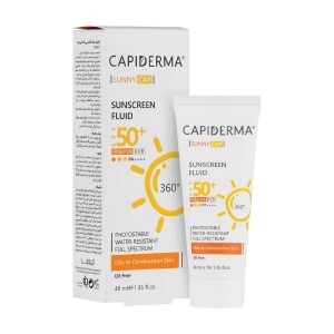 کپیدرما ضدآفتاب فلوئید بی رنگ پوست چرب