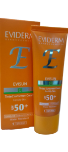 ضد آفتاب رنگی اویدرم SPF50 مناسب پوست چربml40