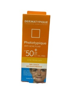 ضد آفتاب(بی رنگ)درماتیپیک spf50 مناسب پوست چرب ml50
