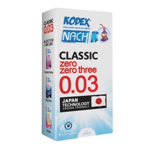 کاندوم کدکس مدل CLASSIC 0.03 انار بسته 12 عددی