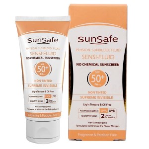 سان سیف فلوئید ضد افتاب فیزیکال 50 بدون رنگ