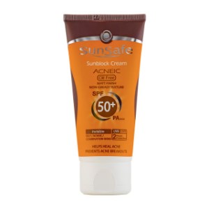 ضدآفتاب بی رنگ سان سیف spf50مناسب پوست چرب ml50