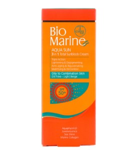 بایو مارین کرم ضدآفتاب 50 فاقد چربی (بژ روشن)